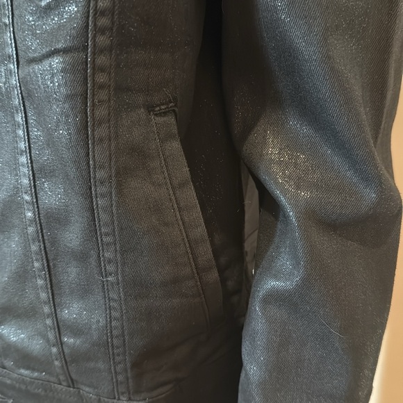 AG Adriano Goldschmied black denim jacket Robyn vintage medium NWT - Picture 6 of 12